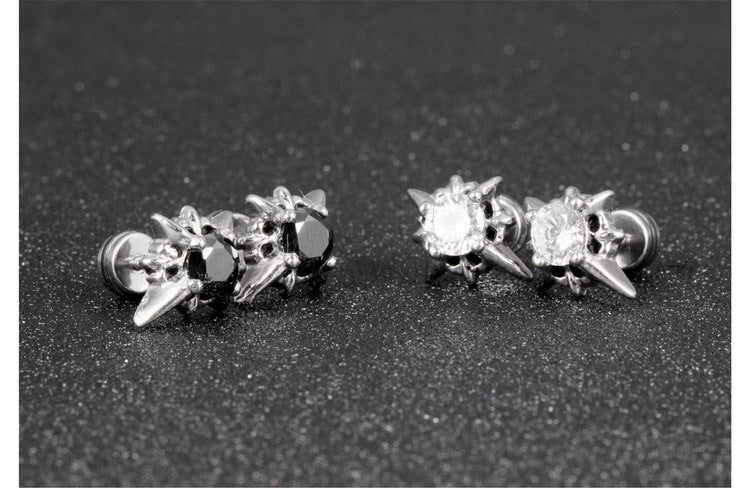 Stainless Steel Star Stud Earrings