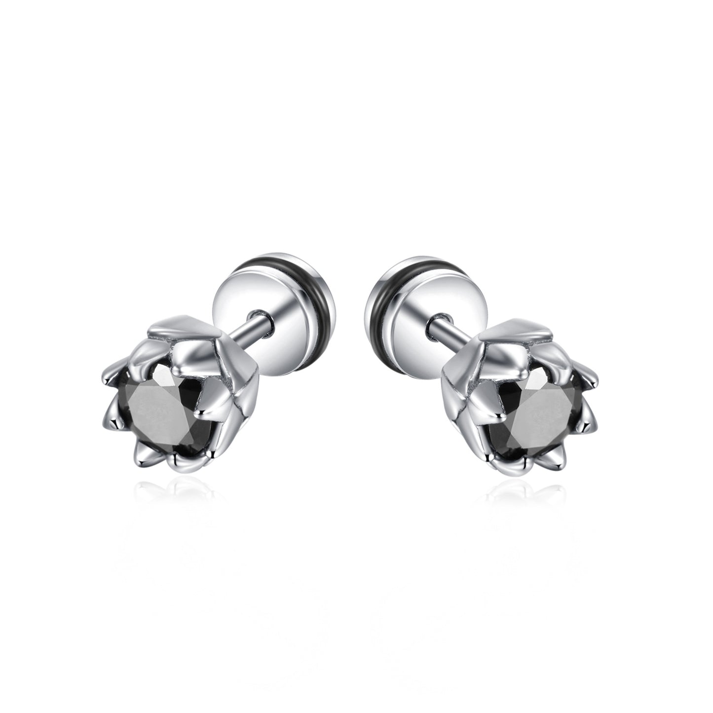 Stainless Steel Bud Shape Stud Earrings