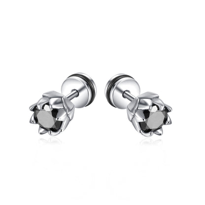 Stainless Steel Bud Shape Stud Earrings