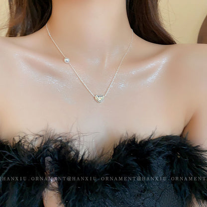 Love Pearl Necklace French Necklace