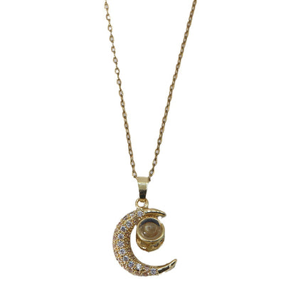 Moon Nano Titanium Steel Necklace