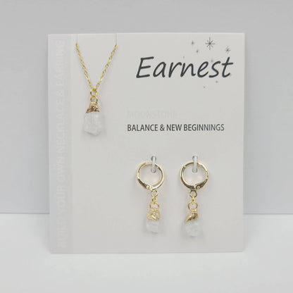 Gold-plated Stainless Steel Necklace Earrings