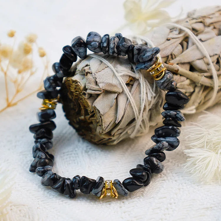 Irregular Stone Crystal Crushed Beads Bracelet