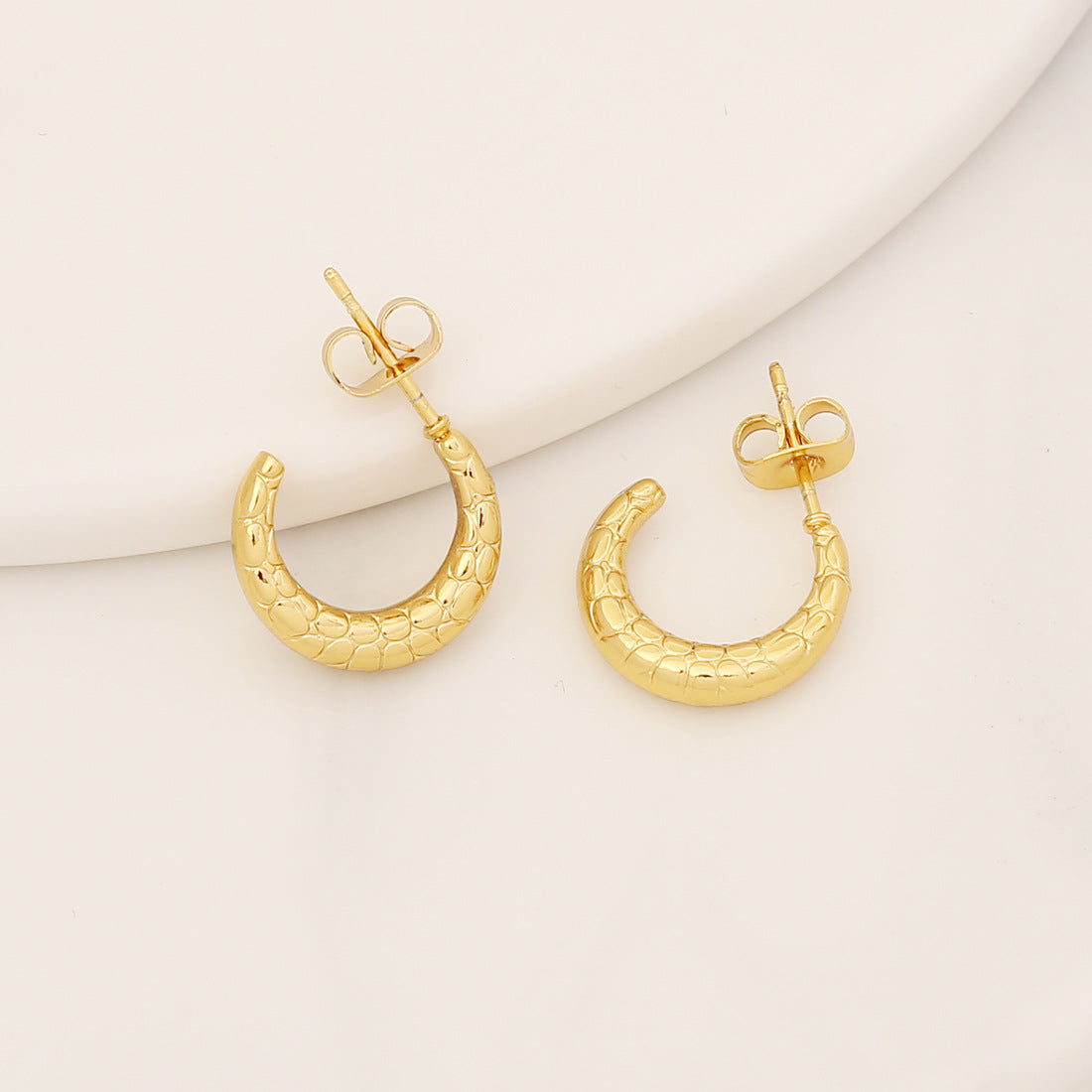 Simple Stainless Steel Geometric Stud Earrings