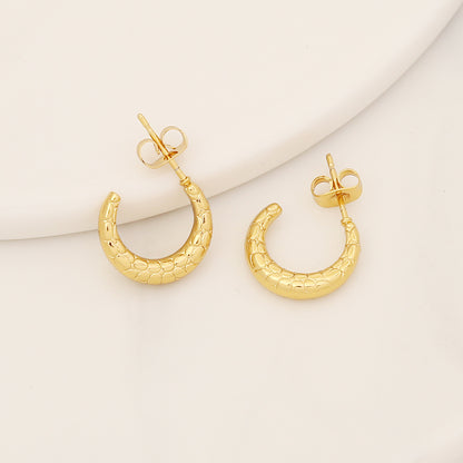 Simple Stainless Steel Geometric Stud Earrings