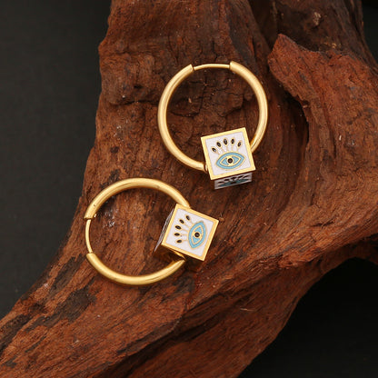 Stainless Steel Dripping Eye Earrings