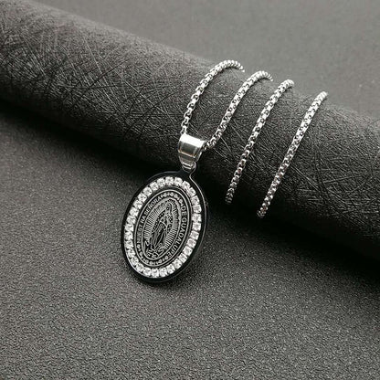 Hip Hop Jewelry Titanium Steel Gold Plated AAA Zircon Pendant