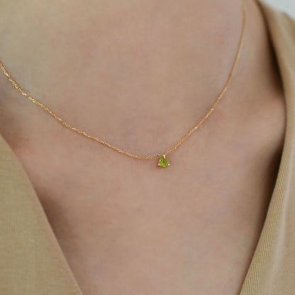 Simple Peridot Necklace