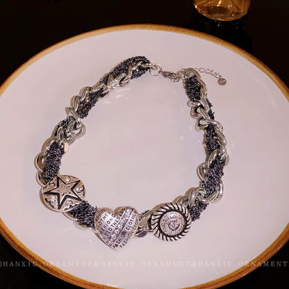 Round Pentagram Wrapped Necklace