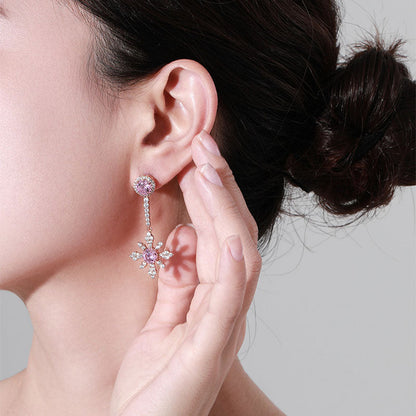 Sweet Petals Retro Luxury Fashionable Long Earrings for Women
