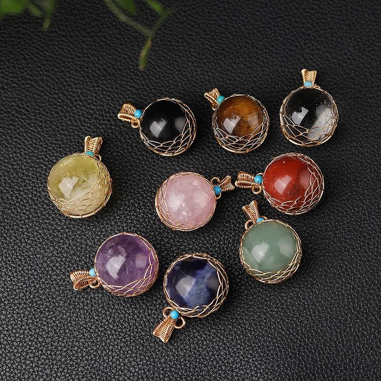 Delicate Natural Crystal Sphere Necklace