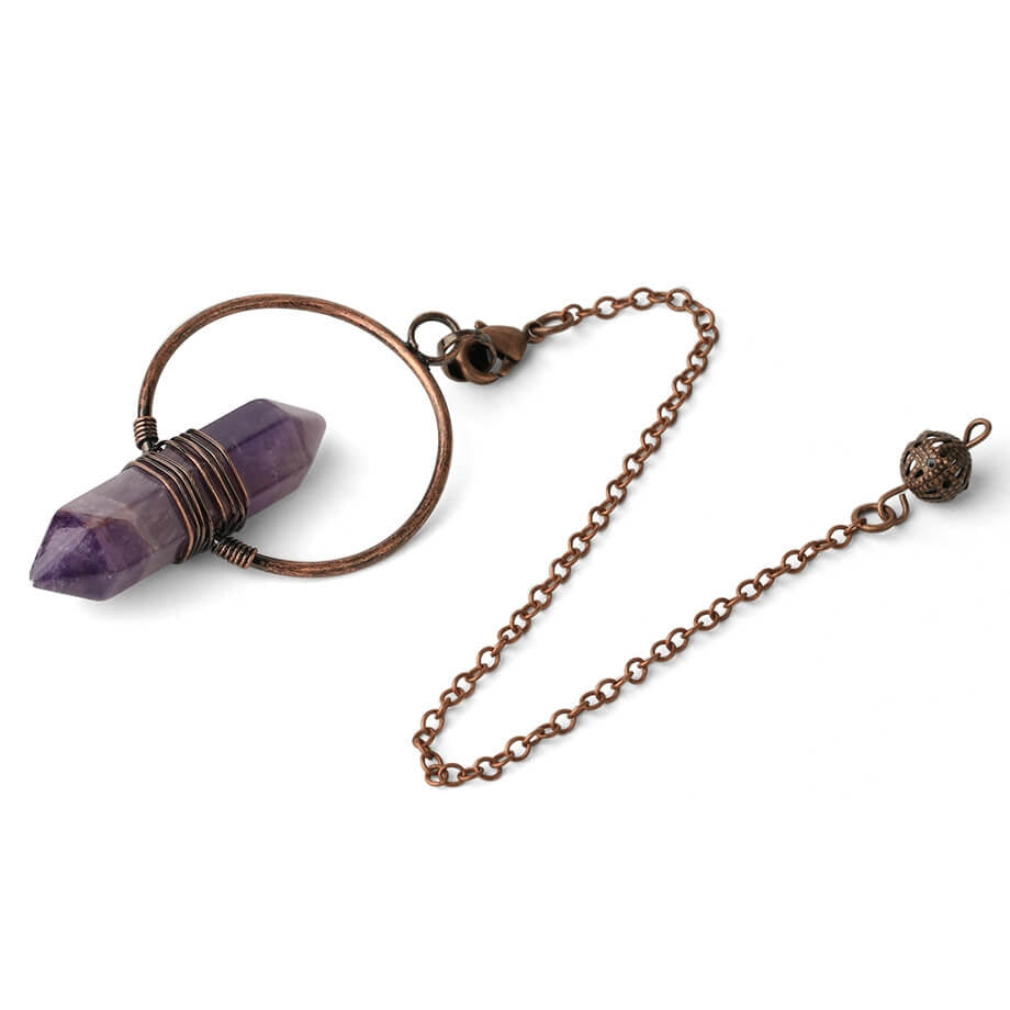 Hexagonal Prism Bullet Crystal Pendant