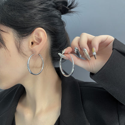Simple Exaggerated Big Hoop Earrings