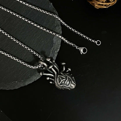 Heart Pulse Jump Stainless Steel Pendant Necklace