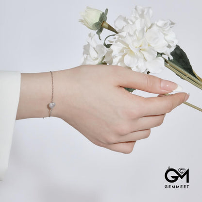 S925 Sterling Silver Love Thin Chain Bracelet