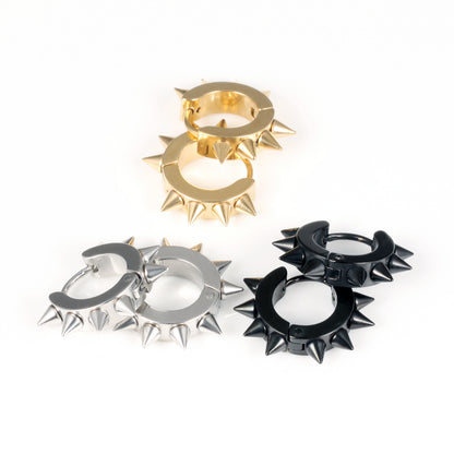 Stainless Steel Cone Hoop Earrings