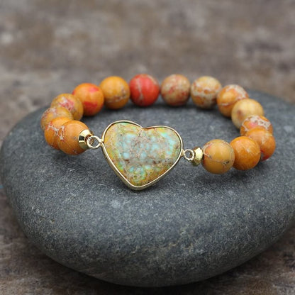 Emperor Stone Woven Beads Handle Braided Bracelet