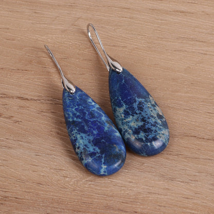 Drop Blue Dangling Earrings