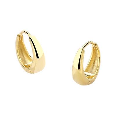 S925 Sterling Silver Round Plain Hoop Earrings