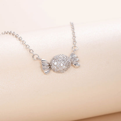 Rose Gold Creative Sweet Candy Collarbone Necklace Simple