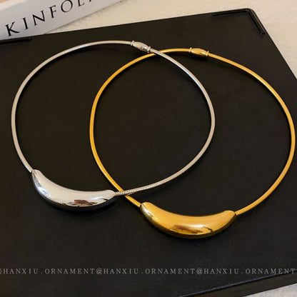 Titanium Steel Curved Magnetic Necklace