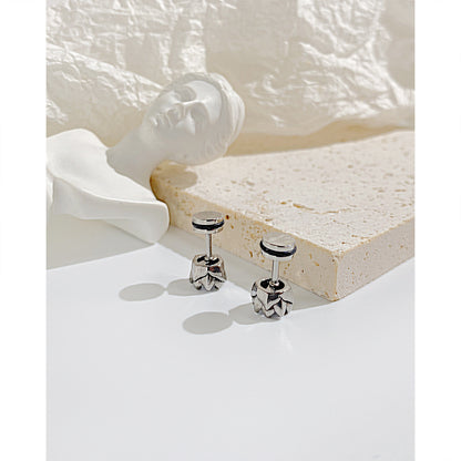 Stainless Steel Bud Shape Stud Earrings