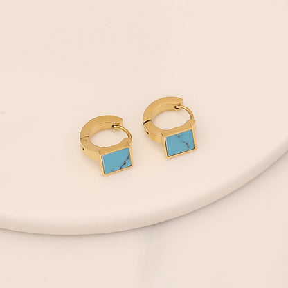 Heart-shaped Stainless Steel Drop Earrings