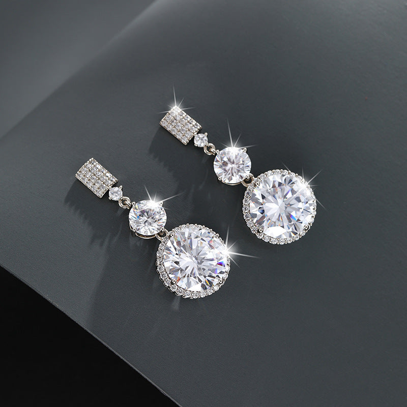 Stylish Retro Full-studded Zircon Ultra-shiny Luxury Earrings
