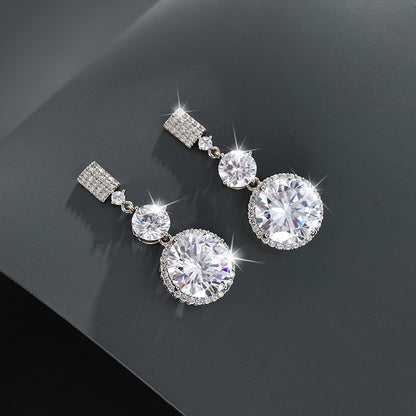 Stylish Retro Full-studded Zircon Ultra-shiny Luxury Earrings