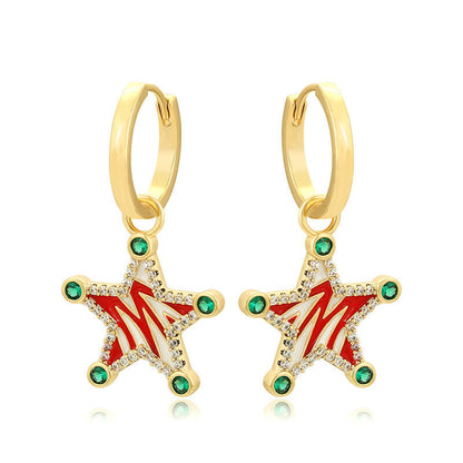 Women's Christmas Bell Snowflake Alloy Earrings