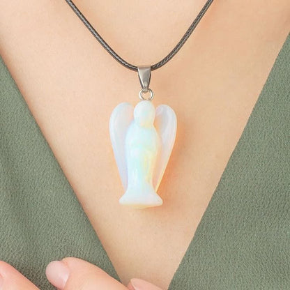 Crystal Guardian Angel Necklace