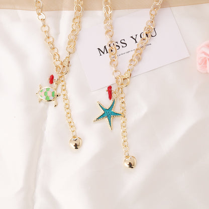 Starfish Turtle Love Bohemian Necklace