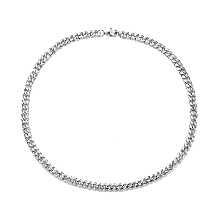 S925 Sterling Silver Cuban Necklaces-8MM