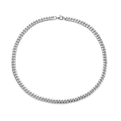S925 Sterling Silver Cuban Necklaces-8MM