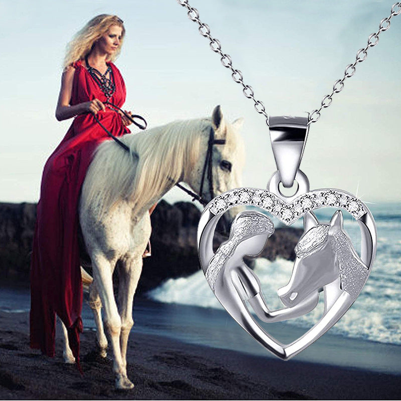 Girl and Horse Fashion Necklace