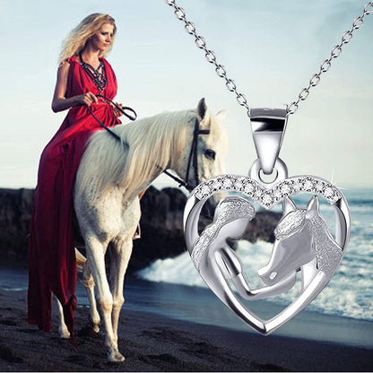 Girl and Horse Fashion Necklace