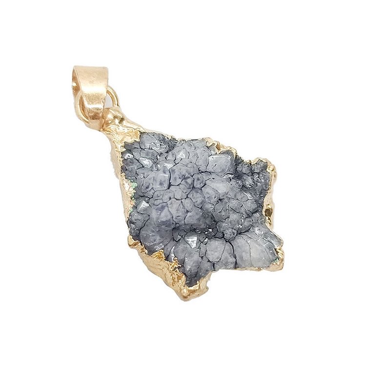 Natural Crystal Geode Pendant