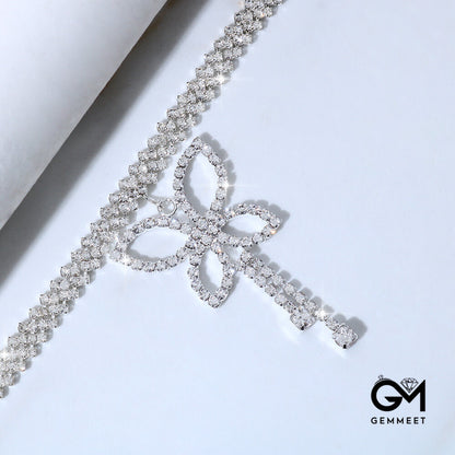 Bohemian Butterfly Zircon Diamond Pendant Anklet