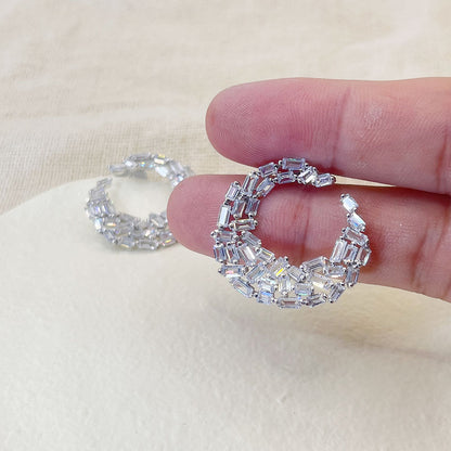 Sugar Shape Zircon Earrings