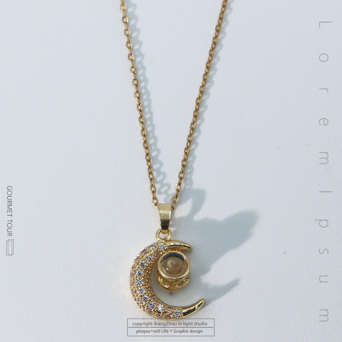 Moon Nano Titanium Steel Necklace