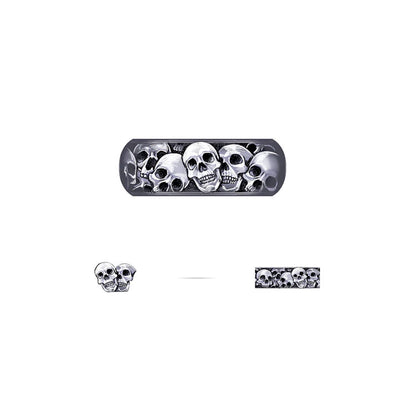 Men's Vintage High Street Skull Sterling Silver Rings