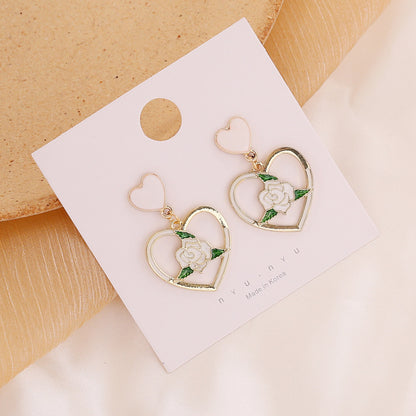 Fashion Flowers Love Earrings