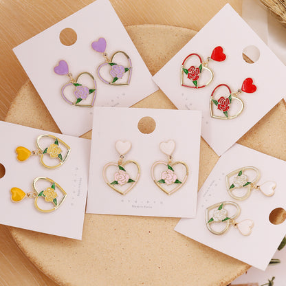 Fashion Flowers Love Earrings