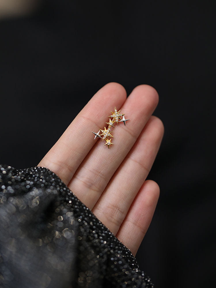 Small Fireworks Light Luxury Niche Design All Matching Earrings