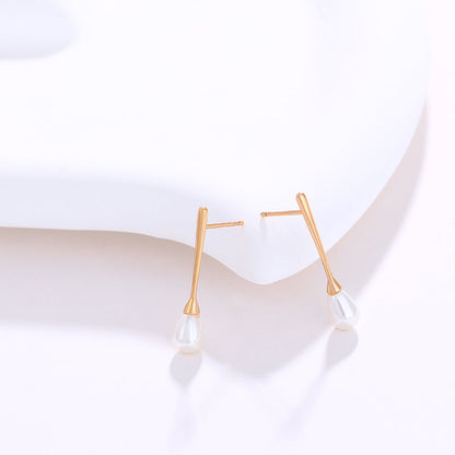 Fashionable Cool Style High-end Imitation Pearl Earrings
