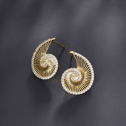 Elegant Fan-shaped Niche Earrings for Women