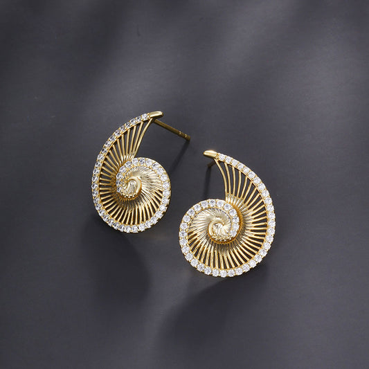 Elegant Fan-shaped Niche Earrings for Women