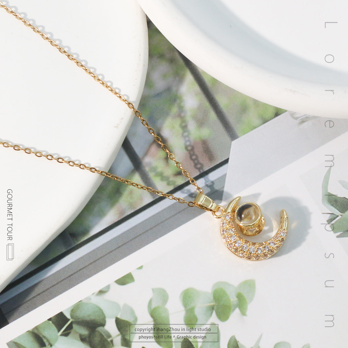 Moon Nano Titanium Steel Necklace