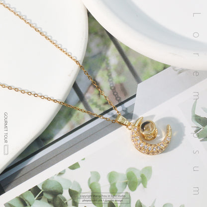 Moon Nano Titanium Steel Necklace