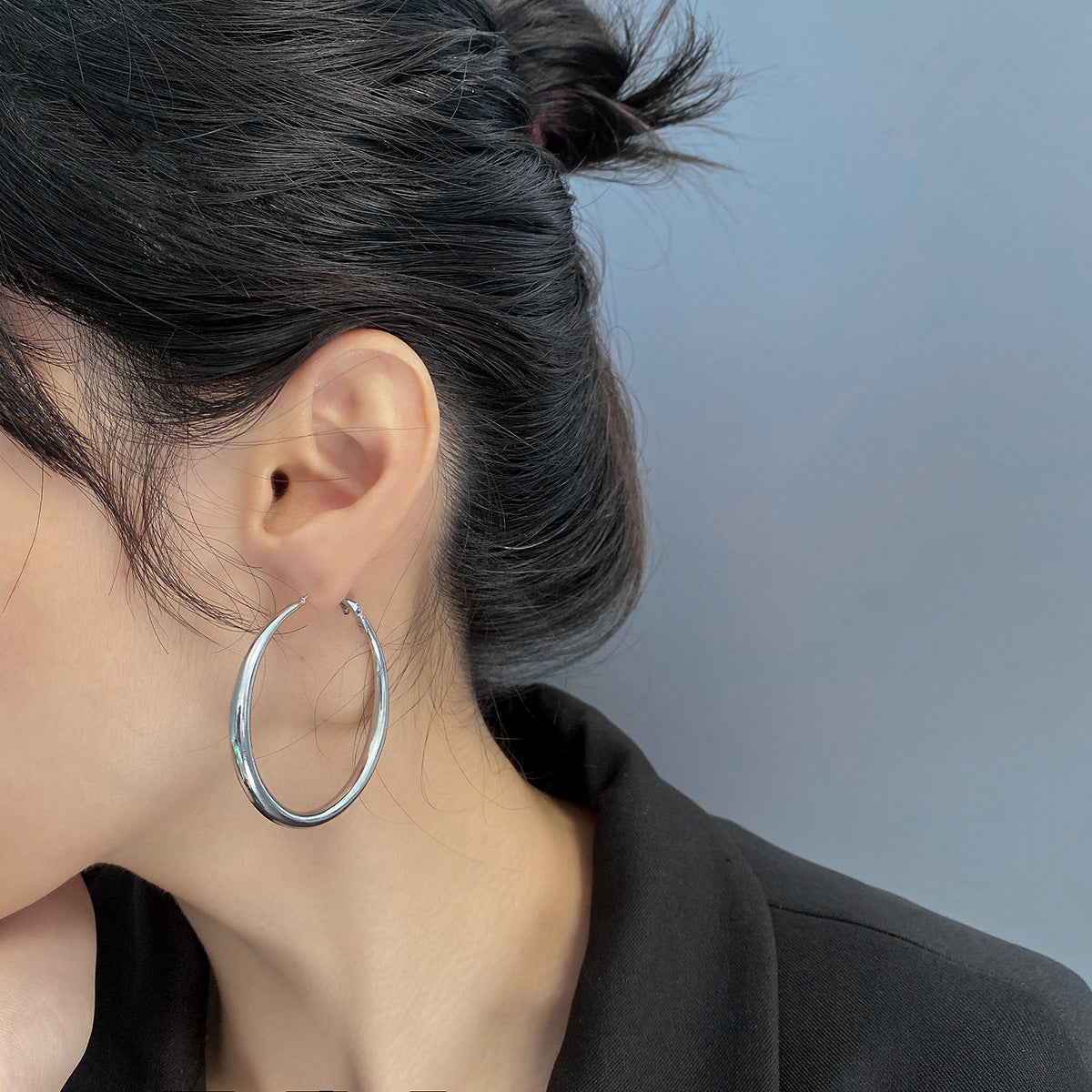 Simple Exaggerated Big Hoop Earrings
